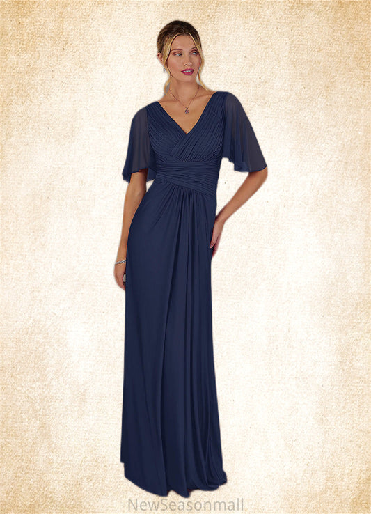 Paige A-Line Pleated Jersey Floor-Length Dress HEP0022667