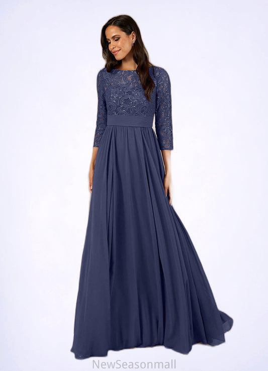 Tabitha A-Line Sequins Chiffon Floor-Length Dress HEP0022674