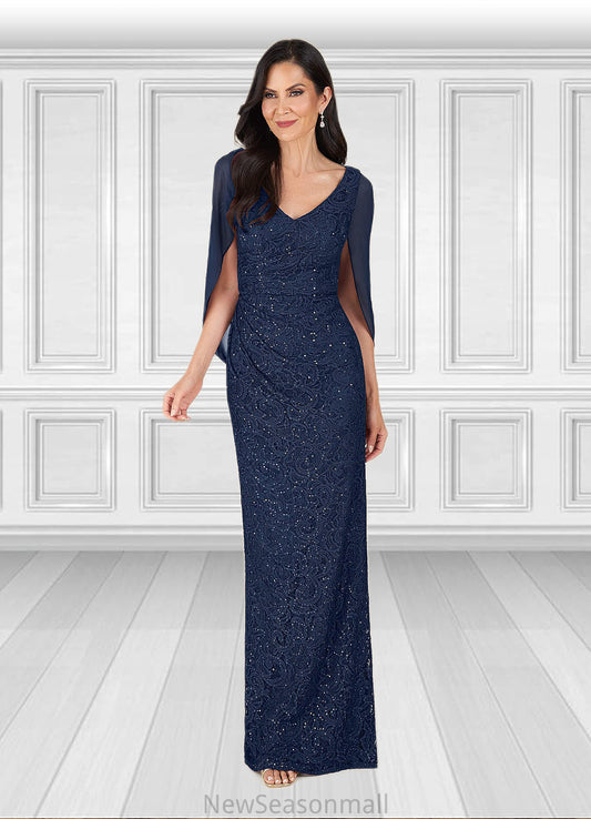 Raegan Mermaid V-Neck Sequins Chiffon Floor-Length Dress HEP0022675