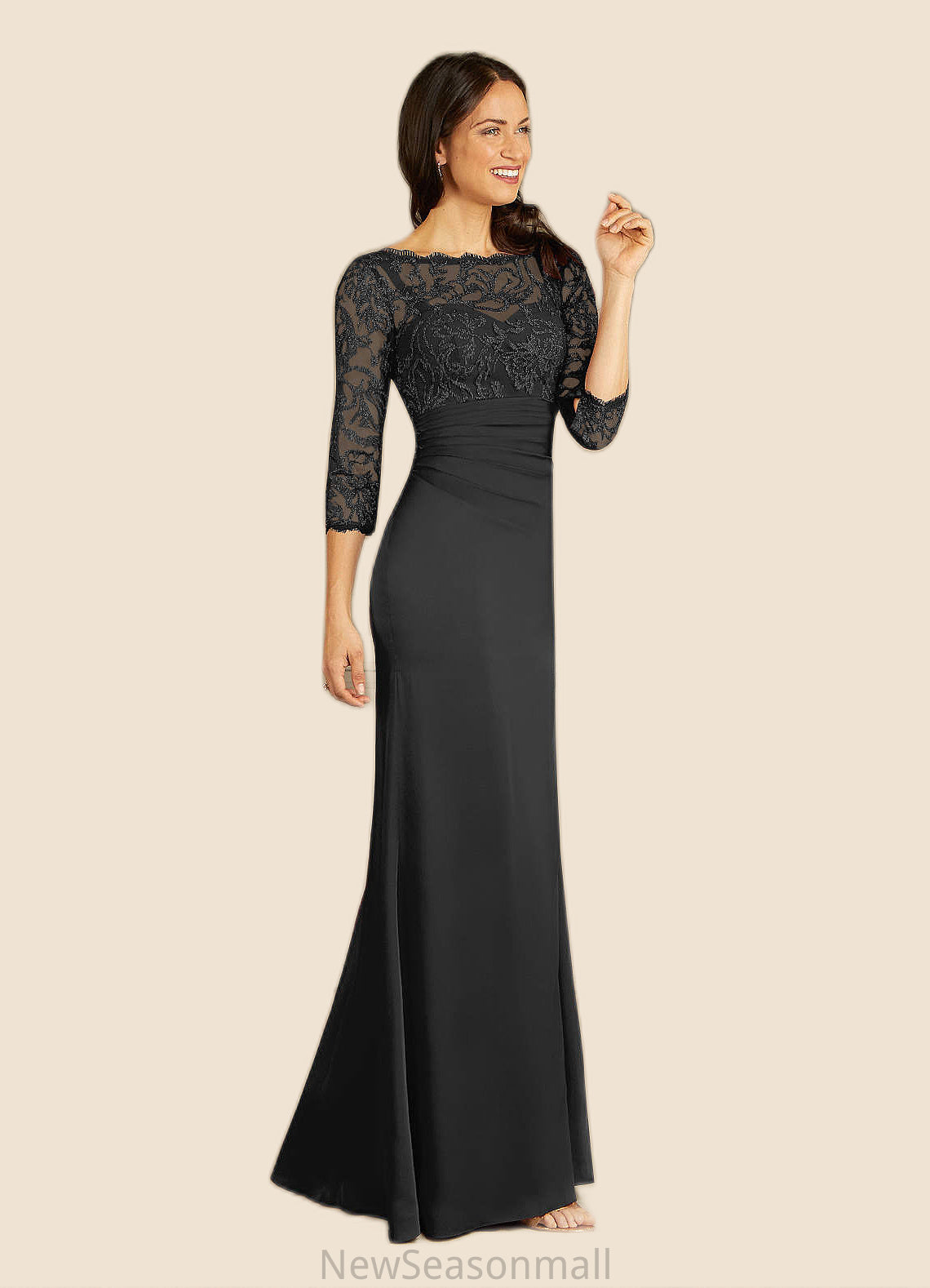 Felicity Mermaid Lace Floor-Length Dress HEP0022682