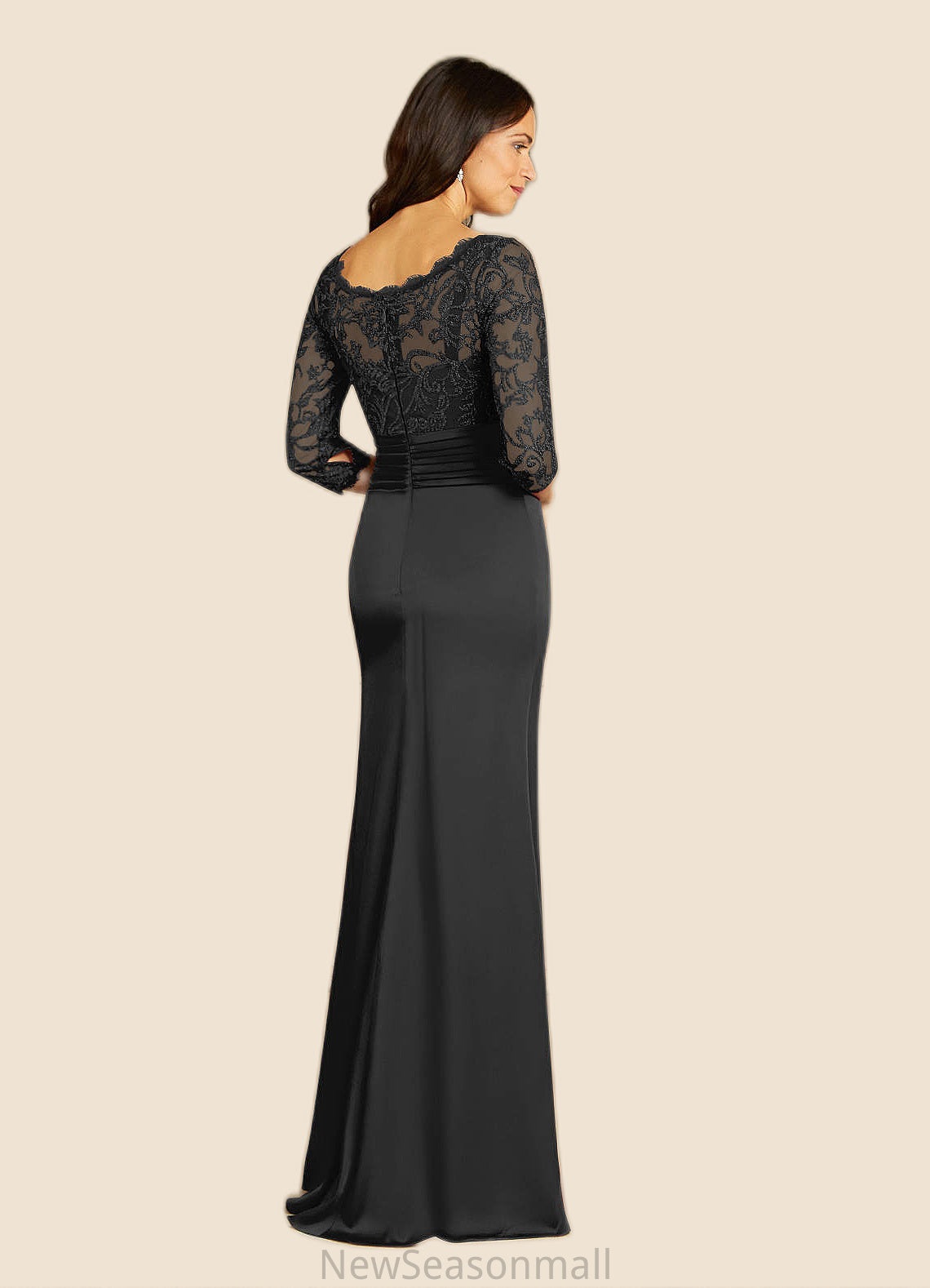 Felicity Mermaid Lace Floor-Length Dress HEP0022682