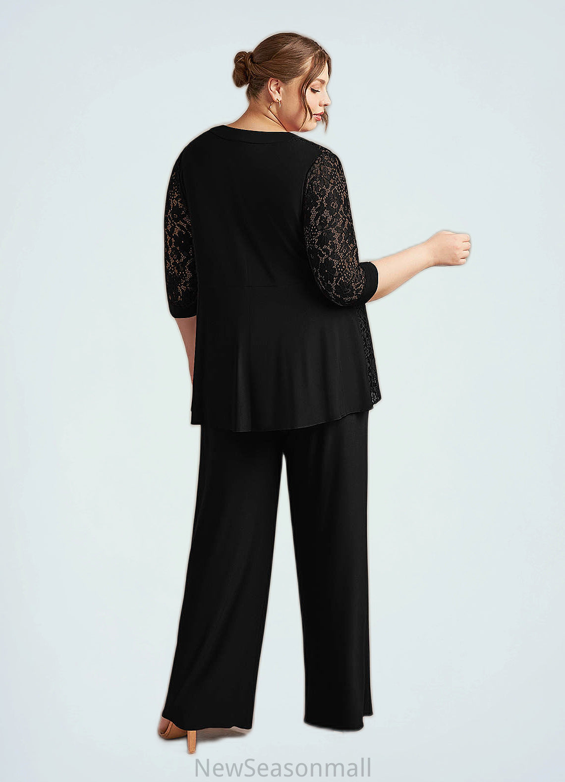 Addison Cover Up Lace Jumpsuit/Pantsuit black HEP0022692