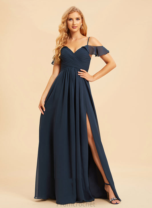 V-neck A-Line Silhouette Embellishment Floor-Length Length Neckline SplitFront Fabric Margery Sleeveless Natural Waist Bridesmaid Dresses