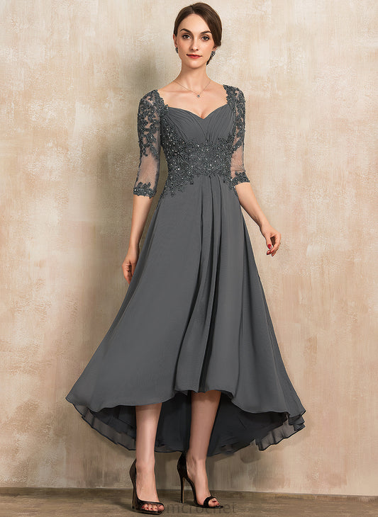 of Chiffon Sequins With A-Line Beading Dress Asymmetrical Bride Lace Sweetheart the Mother of the Bride Dresses Mother Akira