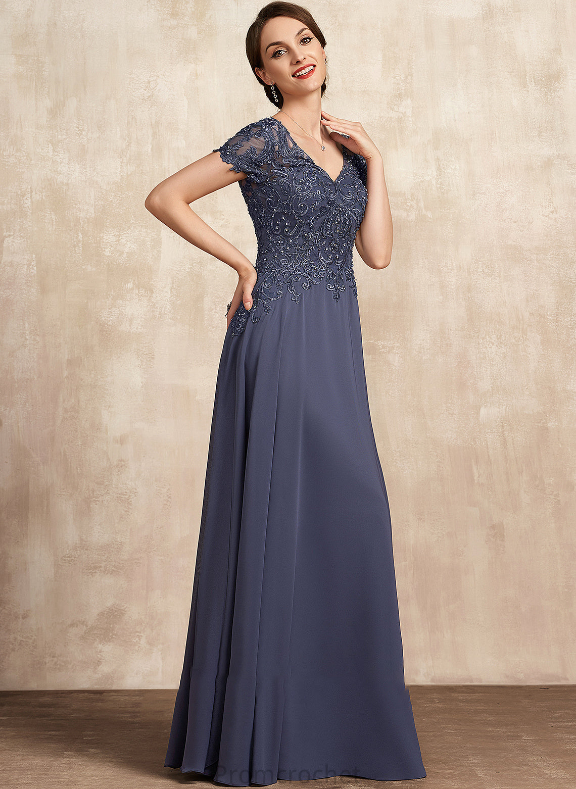 Beading the Mother Camilla A-Line With Chiffon Lace Mother of the Bride Dresses Dress Bride Sequins Floor-Length of V-neck