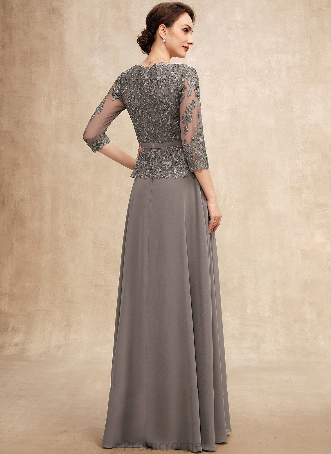 V-neck With Myla of Mother of the Bride Dresses Mother Dress Lace Floor-Length Chiffon Sequins Bride the A-Line