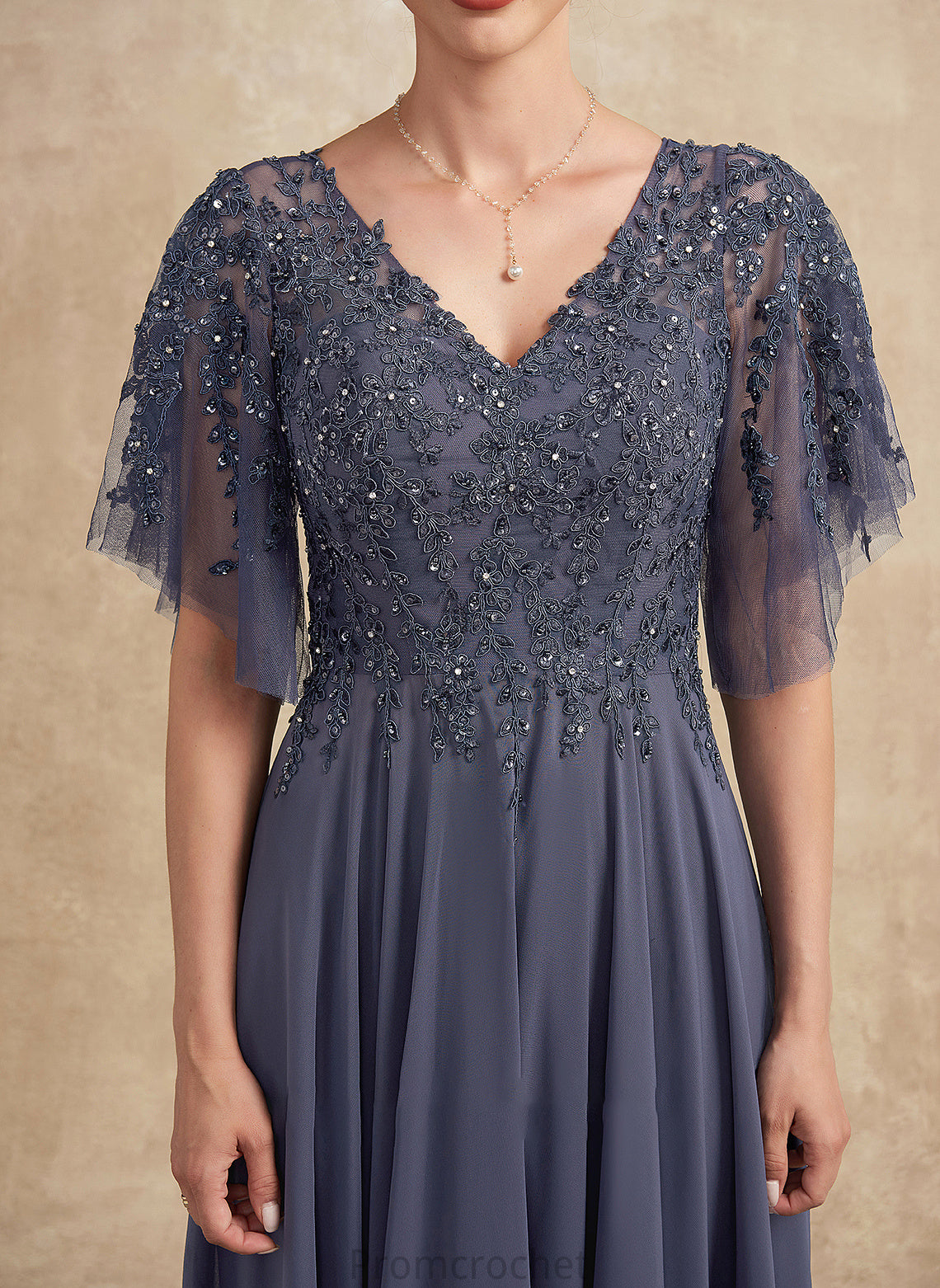 Mother A-Line Dress V-neck Bride the Floor-Length Sequins Lace Chiffon With Briley Mother of the Bride Dresses of Beading