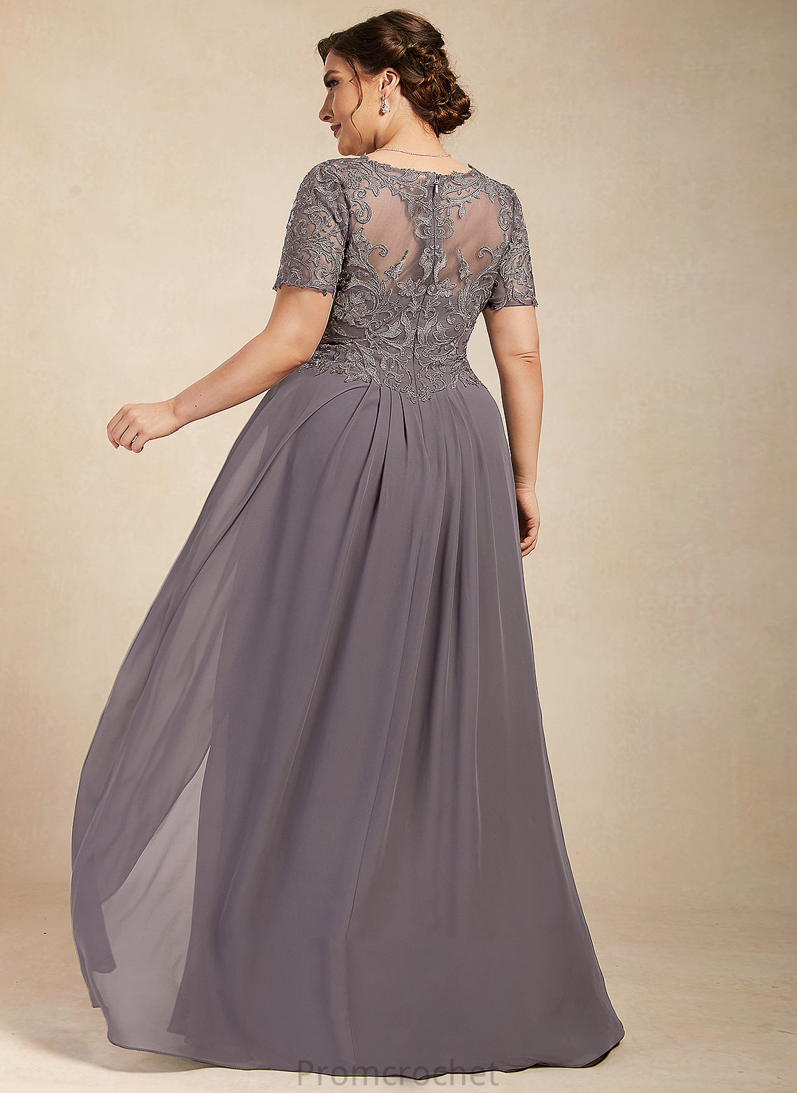 Chiffon the Mother of the Bride Dresses Catherine V-neck A-Line Floor-Length Mother of Dress Lace Bride